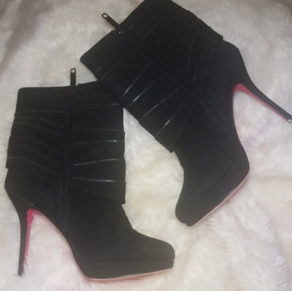 ×SOLD ON MERC× Red bottom zipper boots! NWOT! - Picture 2 of 8